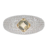 Sterling Silver Semi Mount Ring Setting Emerald OCT 6X6mm White Topaz - Syzjewelry